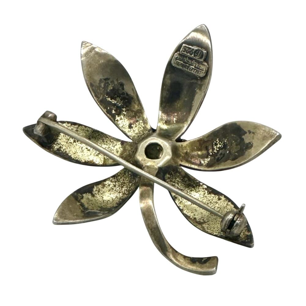 Theodore Fahrner Rare Sterling & Marcasite Pin Vintage Brooch Original Old 925 - Picture 5 of 9